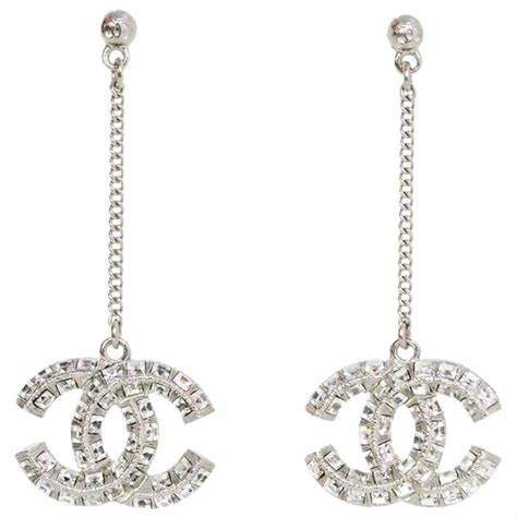 drop down chanel earrings|pre owned chanel earrings.